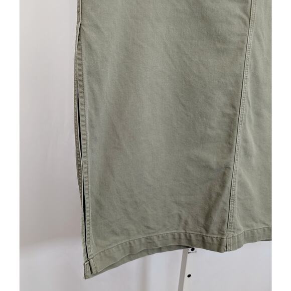 Vintage Y2K Levi's Skirt Surplus Green Maxi Side Slit Women's Size 22 - Picture 3 of 7